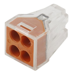 Строительно-монтажная клемма СМК, модель 104, 4 отверстия, 1.0-2.5мм2 (ЭРА) Б0033393