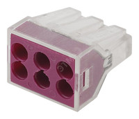 Строительно-монтажная клемма СМК, модель 106, 6 отверстий, 1.0-2.5мм2 (ЭРА) Б0033394