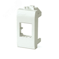 BRAVA Адаптер для информационныx разъемов KEYSTONE 1 модуль белый (DKC) 76607B