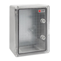 Бокс пластиковый с монтажной платой прозр. дверь 300х200х130 мм IP65 PROxima (EKF) PBT65MP001