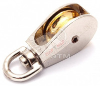 Блок для троса одинарный 20мм металлический шкив (трос 6мм) оцинкованный (Партнер) 25237