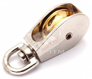 Блок для троса одинарный 20мм металлический шкив (трос 6мм) оцинкованный (Партнер) 25237