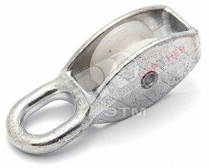 Блок для троса одинарный 50мм нейлоновый шкив (трос 12мм) (Партнер) 18834