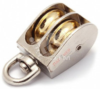 Блок для троса двойной 20мм металлический шкив (трос 6мм) оцинкованный (Партнер) 25231