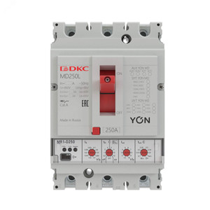 Выключатель автоматический в литом корпусе YON MD100H-MR1 3P 100А 65kA Ir 0.4...1xIn Isd 1.5...10xIn (DKC)