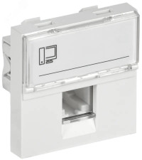 Розетка компьютерная RJ45 UTP категория 5e 2 модуля (IEK) CKK-40D-RI2-K01