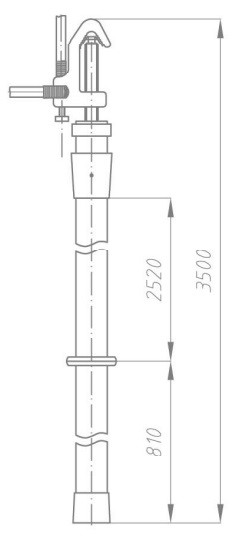 Переносное заземление ЗПЛ-220-1 Д сеч. 95 мм2, 1 штанга