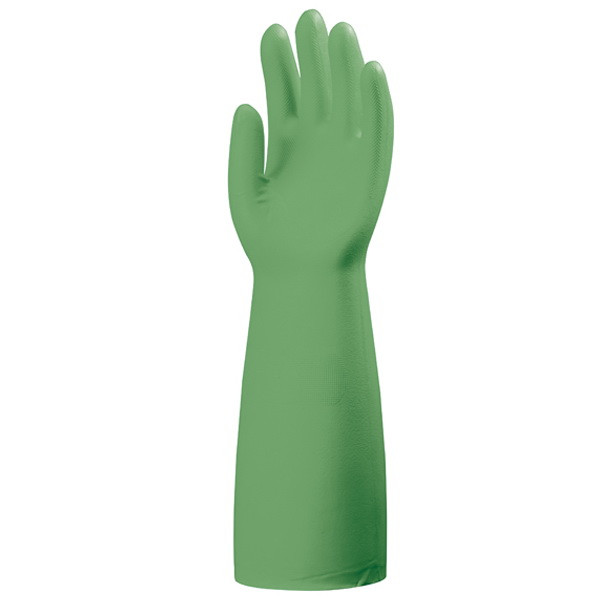 Перчатки химически стойкие NITRILE PLUS 5500, зеленый акрилонитрил, х/б подкладка, 0.56 мм, 40 см
