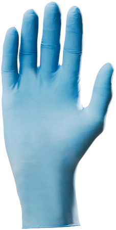 Перчатки одноразовые нитриловые, с присыпкой, нестерильные, 0.125 мм, 23 см, синие