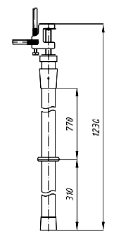 Переносное заземление ЗПП-15 Д сеч. 70 мм2, 1 штанга