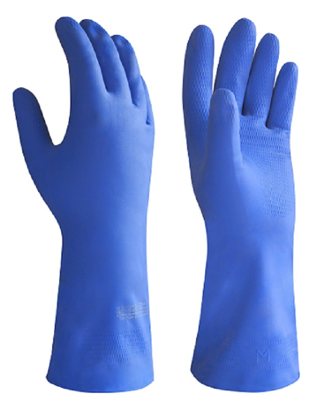 Перчатки латексные технические кислотощелочестойкие с ворсовой подложкой «Суперфлок» КЩС К20Щ20 тип 2
