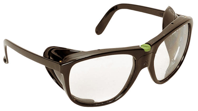 Очки для газосварочных работ LUXAVIS 5, нейлон, окуляр - затемнение 5, боковая защита, сменные стекла, защита от царапин
