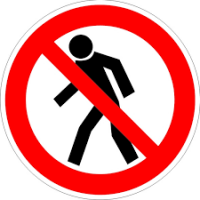 Знак запрещающий P03 Проход запрещен (Пленка 200 х 200)