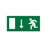 Знак эвакуационный E10 Указатель двери эвакуационного выхода (левосторонний) (Пленка 150 х 300)