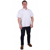 Рубашка-поло с манжетами белая