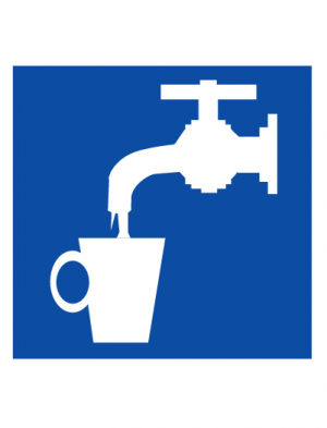 Знак указательный D02 Питьевая вода (Пленка 200 х 200)
