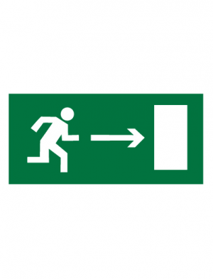 Знак эвакуационный E03 Направление к эвакуационному выходу направо (Пленка 150 х 300)