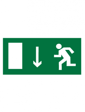 Знак эвакуационный E10 Указатель двери эвакуационного выхода (левосторонний) (Пленка 150 х 300)
