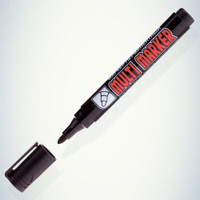 Маркер перманентный Multi Marker черный, пулевидный, 3мм (Crown) CPM-800
