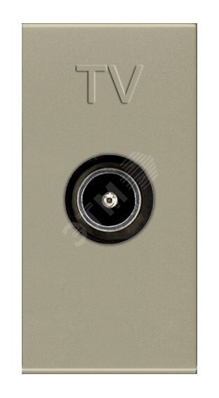 Механизм ТВ розетки, простой, 1-модульный, серия Zenit, цвет шампань (ABB) N2150.7 CV