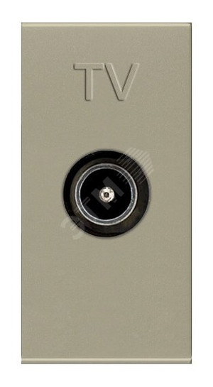 Механизм ТВ розетки, простой, 1-модульный, серия Zenit, цвет шампань (ABB) N2150.7 CV