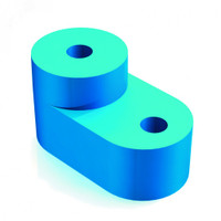 Изолятор нулевой шины угловой синий (Dekraft) 32253DEK