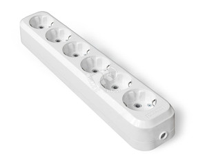 Колодка 6 гнезд с заземлением AБС-пластик (UNIVersal) E306