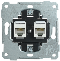 Розетка 2-ая компьютерная RJ45 Cat5e BOLERO (IEK) EKB12-01