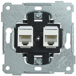 Розетка 2-ая компьютерная RJ45 Cat5e BOLERO (IEK) EKB12-01