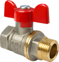 Кран шаровой OPTIMA 11Б27фт1М никелированный 3/4' ВН ручка бабочка (Valfex) VF.218.NLB1.034