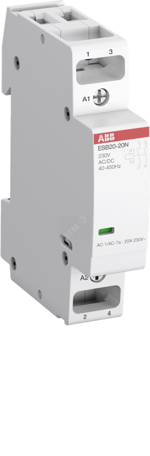 Контактор модульный (20А АС-1, 1НО+1НЗ), катушка 24В AC/DC (ABB) 1SBE121111R0111