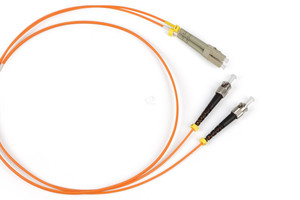Патч-корд оптический MM 62.5/125 ST-LC duple* LSZH 10 м (Hyperline) 35091
