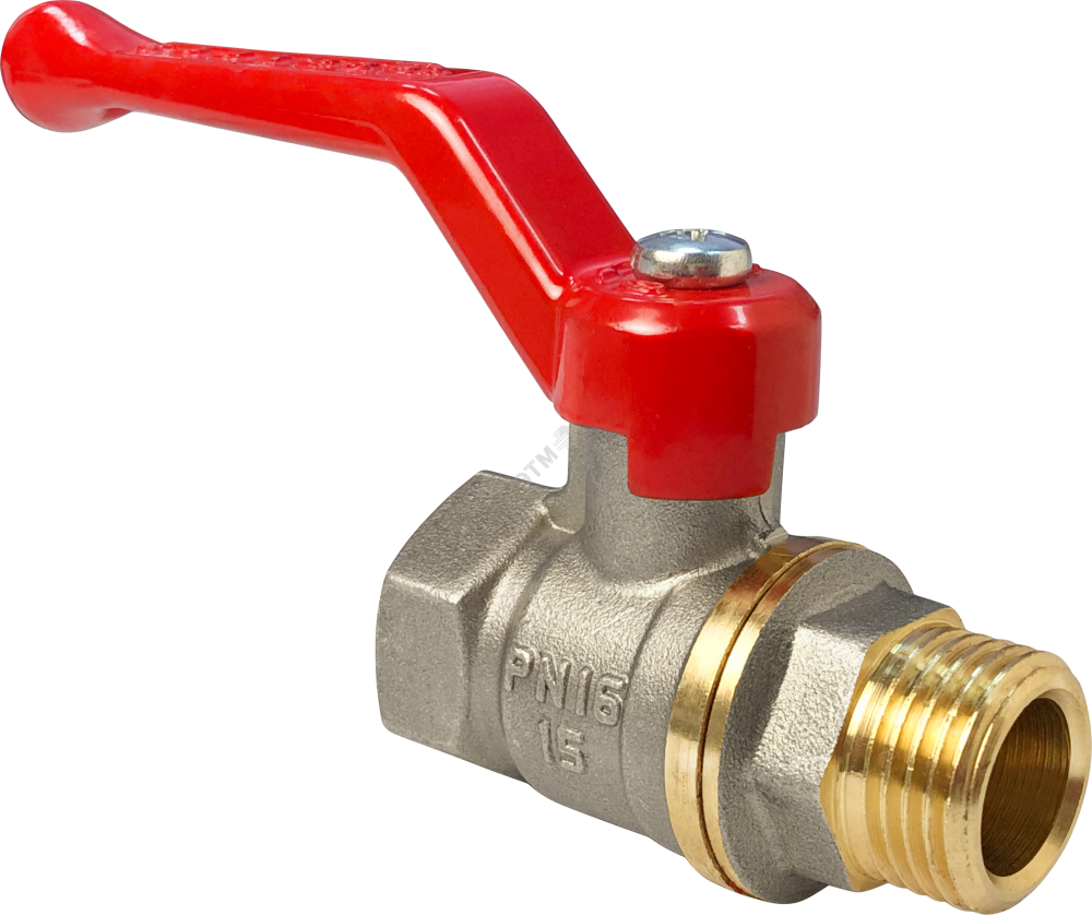 Кран шаровой OPTIMA 11Б27фт1М никелированный 3/4' ВН ручка рычаг (Valfex) VF.215.NLR1.034