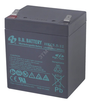Аккумулятор 12В 5.5Ач (B.B.Battery) HRC 5,5-12