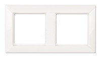 Рамка 2-местная для вертикальной и горизонтальной установки. Серия- Eco Profi. Материал- термопласт. Цвет- белый (JUNG) EP482WW