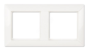 Рамка 2-местная для вертикальной и горизонтальной установки. Серия- Eco Profi. Материал- термопласт. Цвет- белый (JUNG) EP482WW