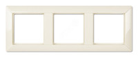 Рамка 3-местная для вертикальной и горизонтальной установки. Серия- Eco Profi. Материал- термопласт. Цвет- слоновая кость. (JUNG) EP483