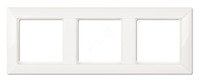 Рамка 3-местная для вертикальной и горизонтальной установки. Серия- Eco Profi. Материал- термопласт. Цвет- белый (JUNG) EP483WW