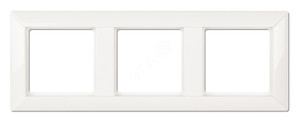 Рамка 3-местная для вертикальной и горизонтальной установки. Серия- Eco Profi. Материал- термопласт. Цвет- белый (JUNG) EP483WW