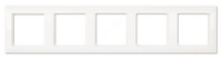 Рамка 5-местная для вертикальной и горизонтальной установки. Серия- Eco Profi. Материал- термопласт. Цвет- белый (JUNG) EP485WW