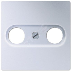 Накладка для телевизионной розетки (TV-FM)  Серия- Eco Profi. Материал- термопласт  Цвет- алюминий (крашеный). (JUNG) EP561BFPLTVAL