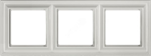 Рамка 3-местная для вертикальной и горизонтальной установки. Серия- Eco DECO. Материал- термопласт. Цвет- белый (JUNG) EPD483WW