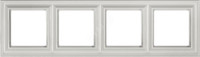 Рамка 4-местная для вертикальной и горизонтальной установки. Серия- Eco DECO. Материал- термопласт. Цвет- белый (JUNG) EPD484WW