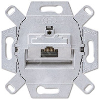 Розетка компьютерная UAE 1-ная, (экранированная)  категория 6  Механизм. (JUNG) EPUAE8UPOK6