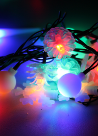 Гирлянда светодиодная 30 LED сосульки ёлочка RGB 4.4м 8 режимов (Космос) KOC_GIR30LEDMIX1_RGB