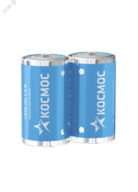 Батарейка  LR20 (D) 1.5V Alkaline 2S в шринке, (Космос) KOCLR20MAX2S