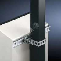 Крепление шкафов ТШ на квадратные  50 ? 200 мм и круглые опоры 50 ? 250 мм (Тахион-климат) Крепление ТШ на опору