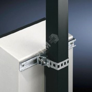 Крепление шкафов ТШ на квадратные  50 ? 200 мм и круглые опоры 50 ? 250 мм (Тахион-климат) Крепление ТШ на опору