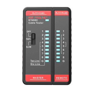 LAN-тестер кабельный KT 468С серия PROLINE (КВТ) 88552