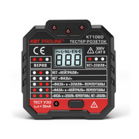 Тестер розеток и УЗО KT 106D серия PROLINE (КВТ) 79136